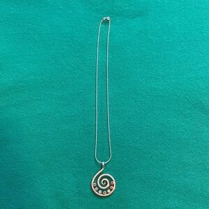 Silver and gemstone statement Necklace